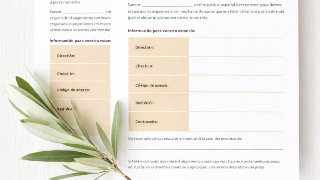 Carta de bienvenida Airbnb