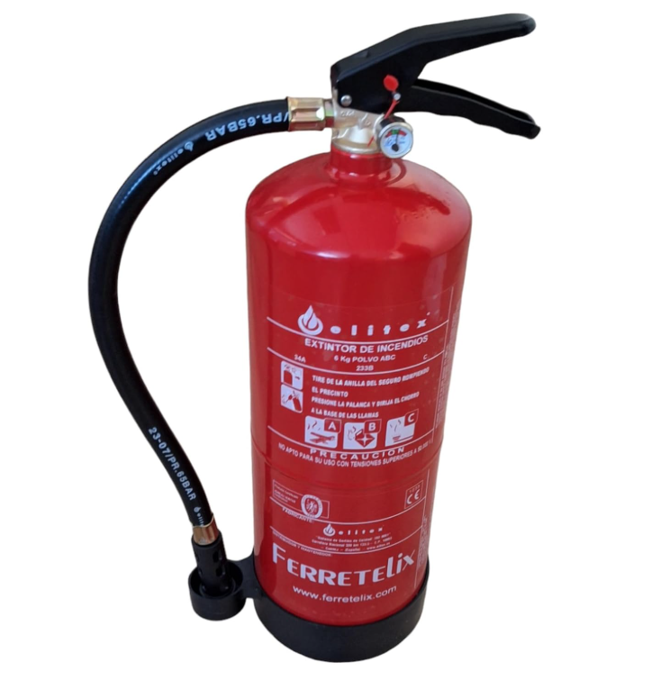 Ejemplo de extintor recomendado para vivienda turística