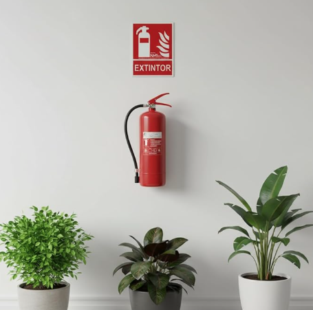 Señal Luminiscente Extintor Homologada piso turistico airbnb